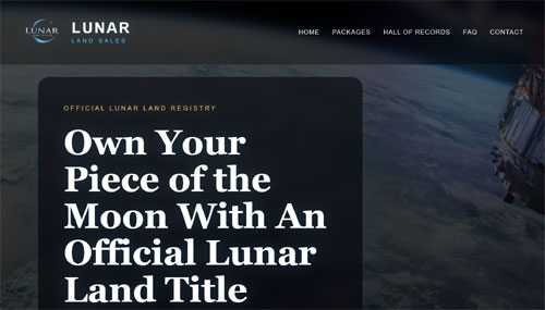 Lunar Land Sales